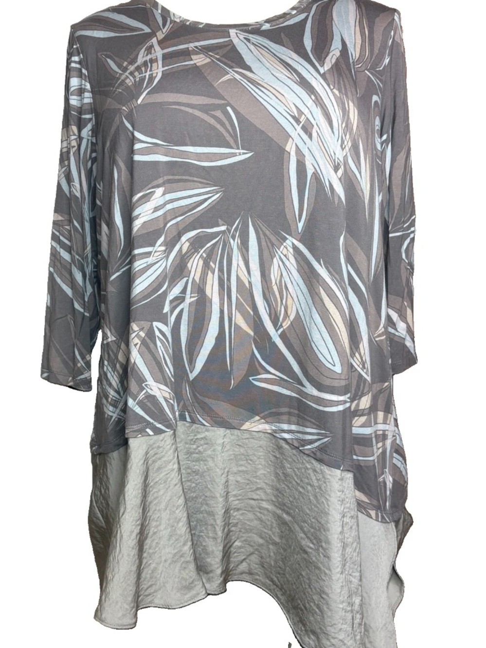 LOGO Lori Goldstein Printed Tunic Top